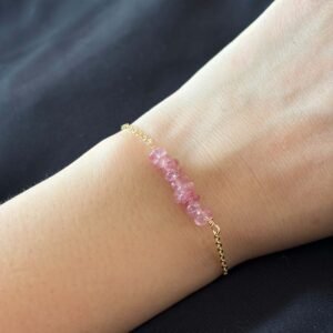 Delicate Natural Gemstone Chip Bracelet for women